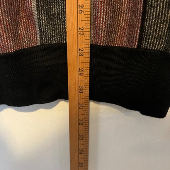 Steve Harvey Knit Sweater Mens Medium 1/4 Zip High Color Geometric Square Silk B - Picture 5 of 8